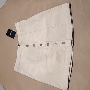 Forever 21, Size S, Cream Colored Corduroy Button Down Mini Skirt, NEW